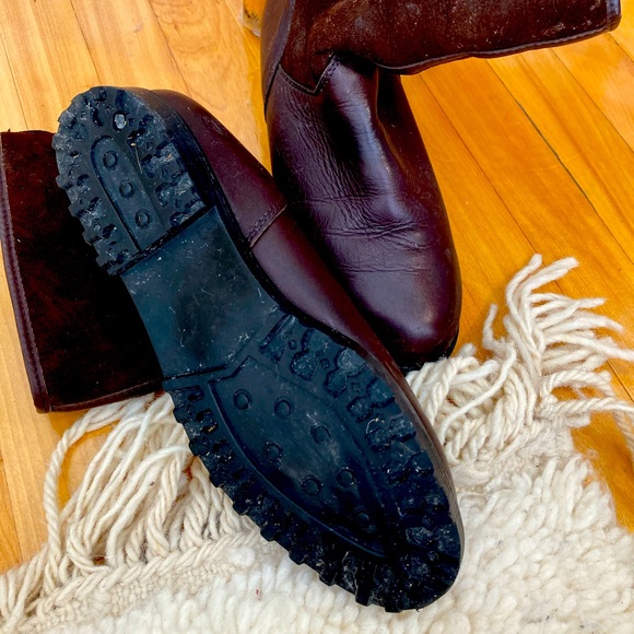 Blondo brown leather & suede sheepskin winter boots, US 8.5. Made in Canada. - Picture 3 of 7